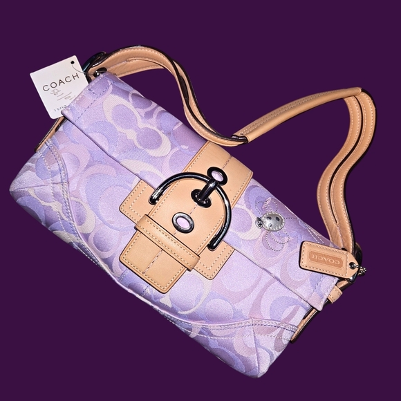 #56 - Coach Limited Edition Rare Lilac Soho Baguette With Dust Bag - Picture 16 of 16